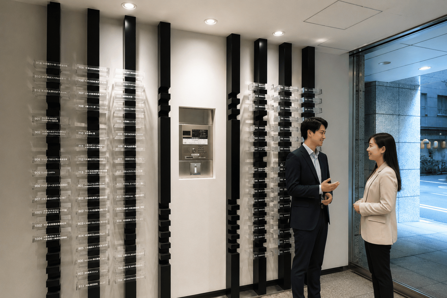 受付機・社名表示