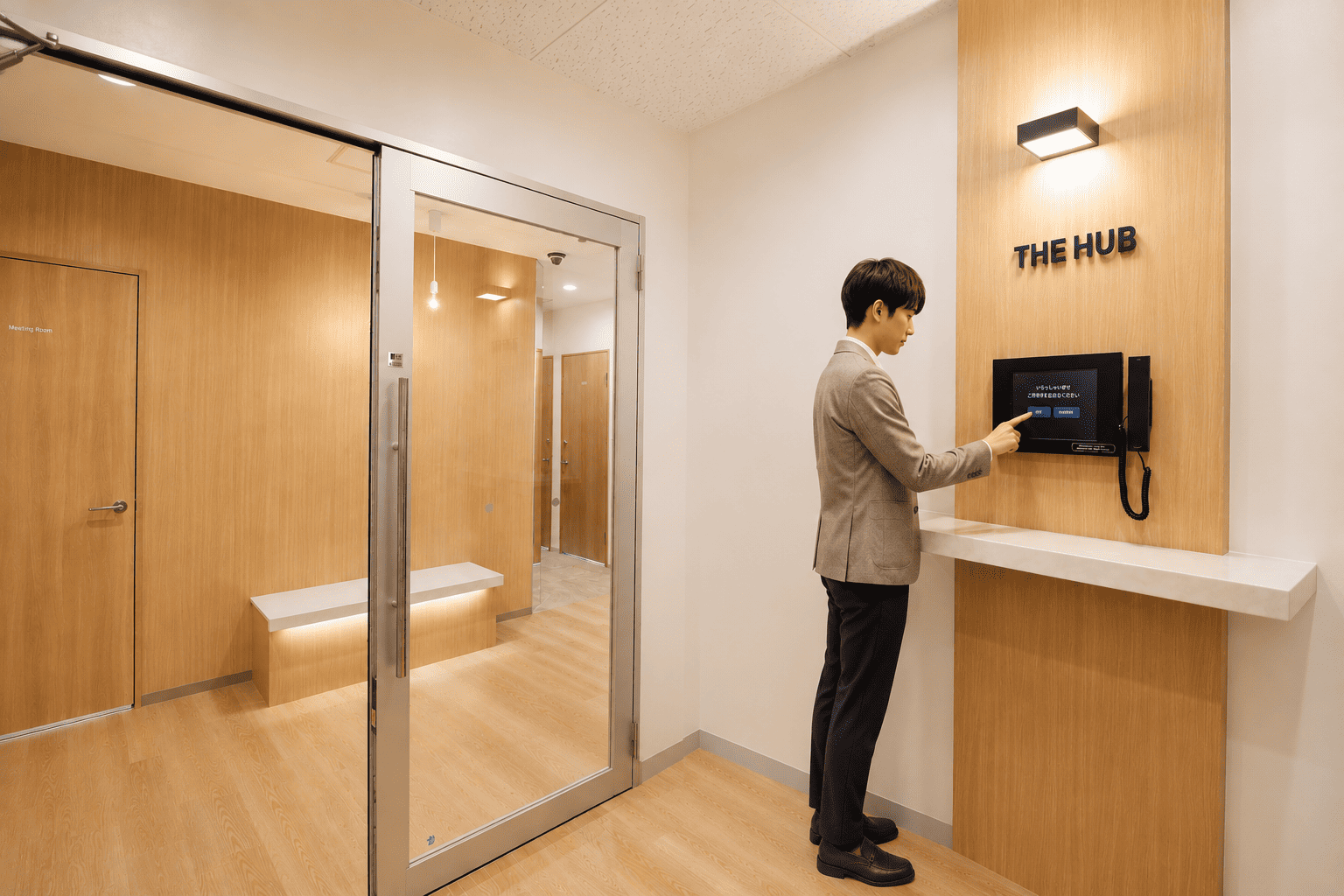受付機・社名表示
