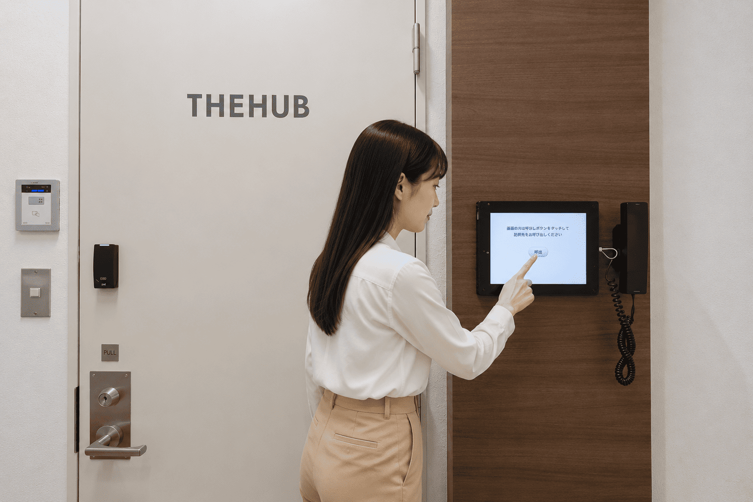 受付機・社名表示